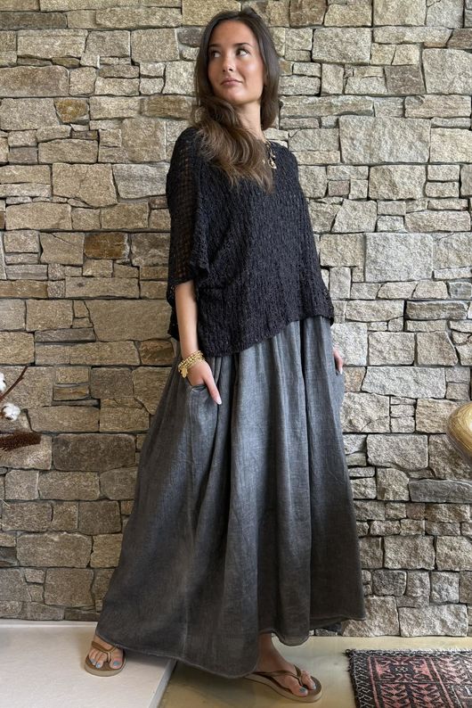 Cloud Loose Box Knit Black /15=